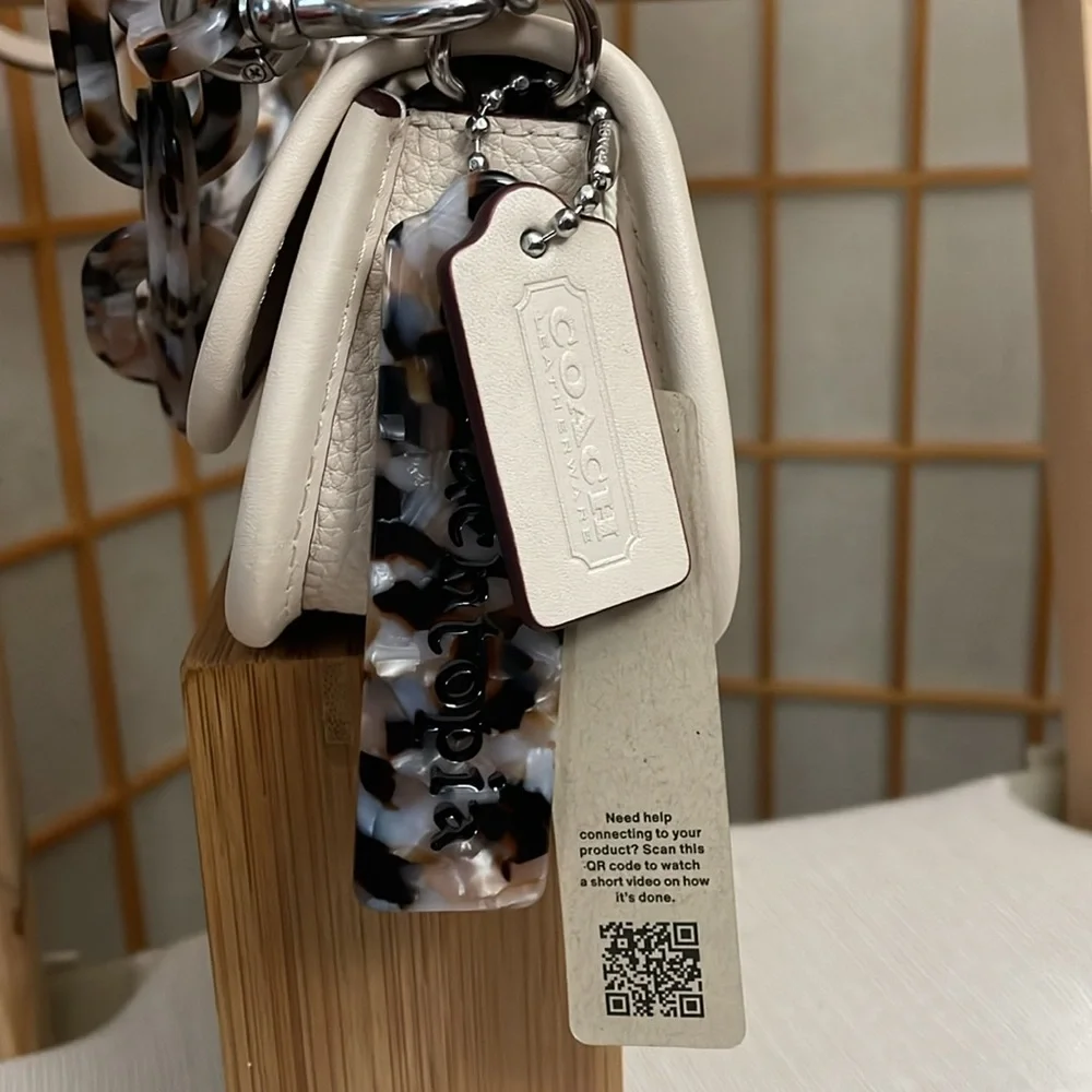 Coach Micro Wavy Dinky Bag In Coachtopia Leather / Cloud NWT - Picture 8 of 17